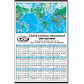World Map Year-In-View Calendar
